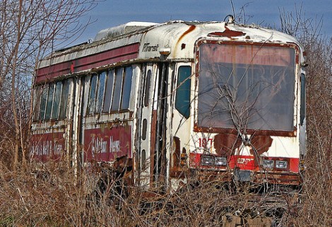 abandoned bus