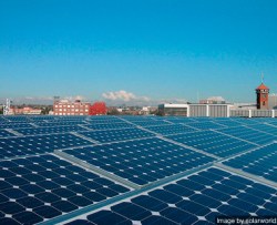 solar panels on roof