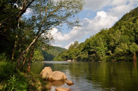 WV coal protest: river