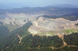 mountaintop-removal coal-mining site