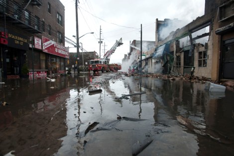 Damage in the Rockaways.