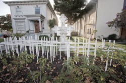 A memorial in Oakland.