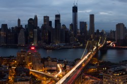 Manhattan, half-dark after Sandy.