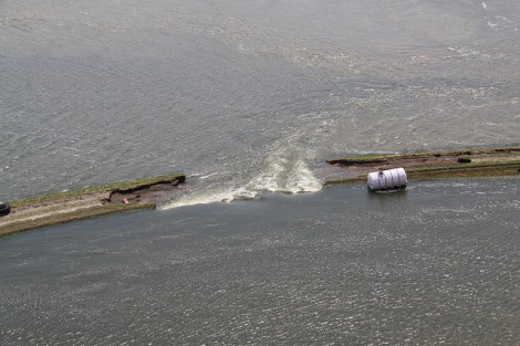 An intentional levee breach in Iowa