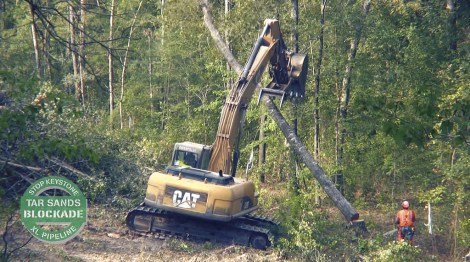 Hopefully this pipeline worker is better at using that backhoe then TransCanada's PR guy is at email