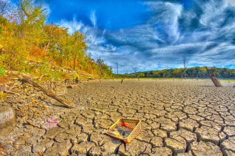 Dry lakebed near Stull, Kansas