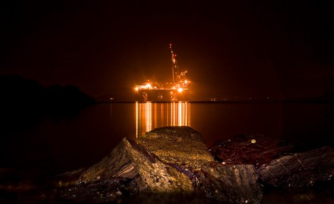 An offshore rig near Norway