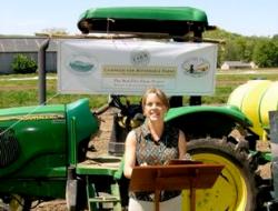 Mount Grace Land Trust boss Leigh Youngblood at the launch of the Campaign for Affordable Farms.