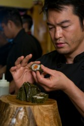 Bun Lai making wabisabi.