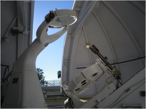 This is a Solar Fourier Transform Spectrometer at Caltech, which scientists are using to study greenhouse gases.