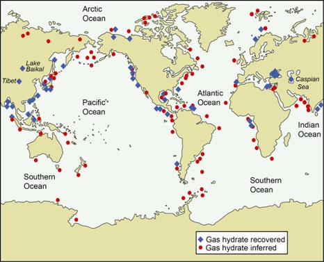 Methane hydrate deposits are everywhere