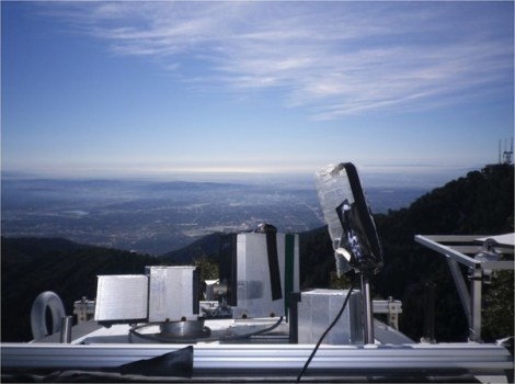 Los Angeles on a "clear" day, as seen from atop the CLARS monitoring station, which remotely tests the atmosphere above more than two dozen points in the Los Angeles Basin.