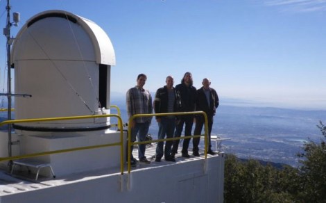 Part of the Megacities team at the CLARS facility in Pasadena. Left to right: Thomas Pongetti, Riley Duren, Eric Kort, Stan Sander. 