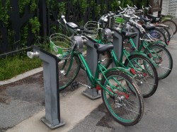 A bikeshare in Daejon, South Korea.