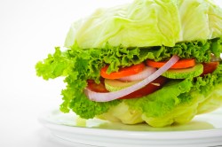 vegetable burger lettuce