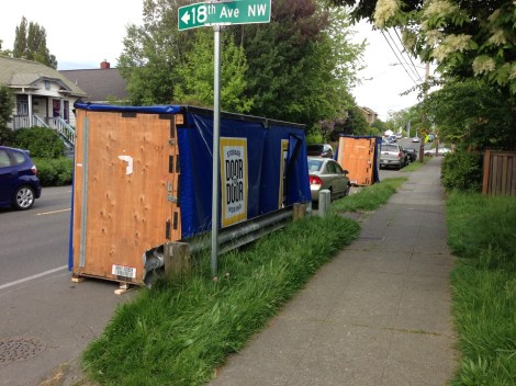 Storage in street parking space