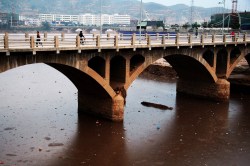 A polluted river in China