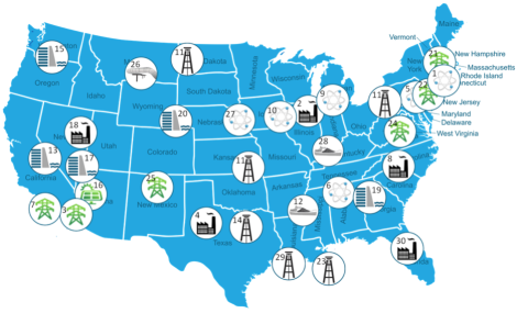 Map of climate-related energy disruptions