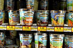 Ben & Jerry's in supermarket case