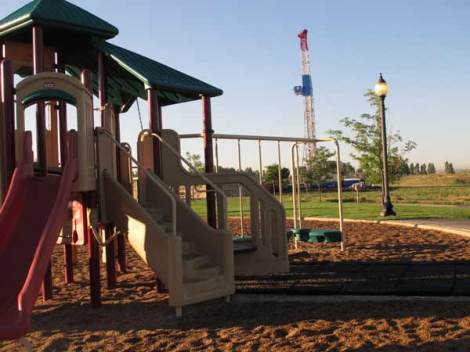 Playground view, about 300 or so feet from the rig.