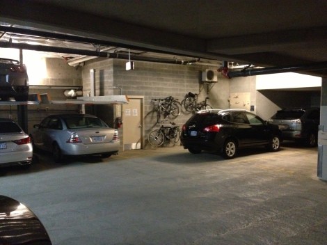 Lifts and tandem parking at The Strand condominiums in Portland.