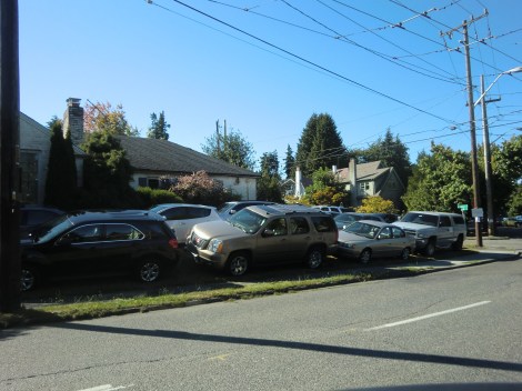 Game day near the University of Washington’s stadium.