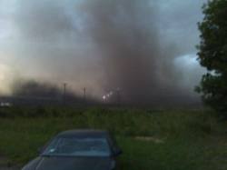 Petcoke and dust cloud storm