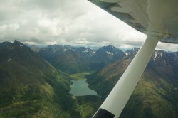 Just hitching a taxi ride 'round the neighborhood near Tatogga Lake, B.C.