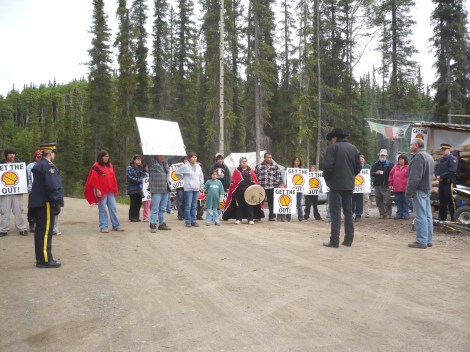 Block party: A Tahltan blockade stops Shell drilling operations.