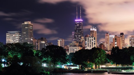 Chicago at night