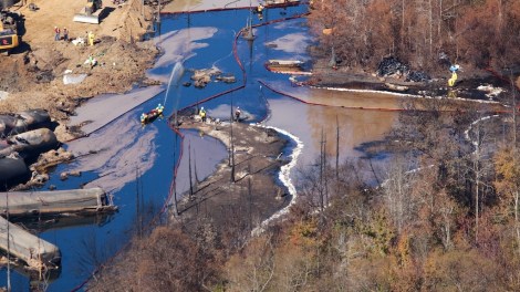 A train derailment