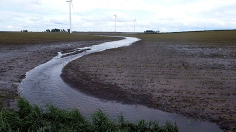 See that gash in the land? Until heavy rains hit in May 2013, it was filled with topsoil. It's an "ephemeral gully," and Iowa is full of them after hard rains. 