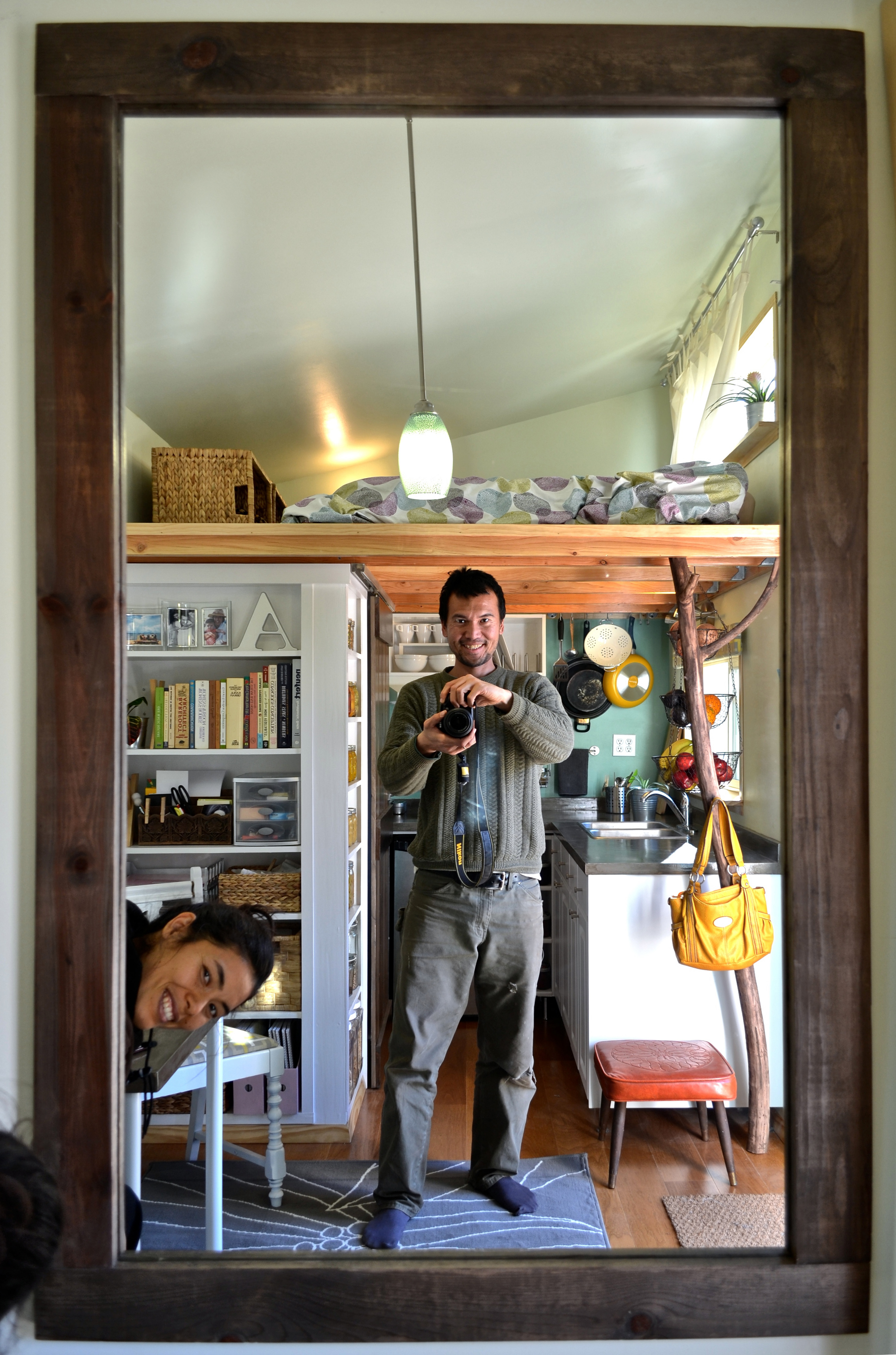 Muller and Nithya in their "micro-homestead."