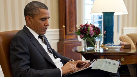 Obama with an iPad