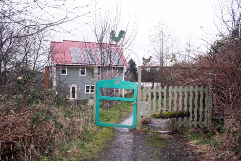 Joe Yarkin built solar panels on his roof at Sun Island Farms.