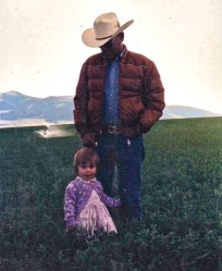 The author with her grandfather.