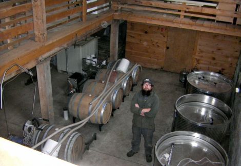 Brian Smith of Oyster River Winegrowers, in Warren, Me.