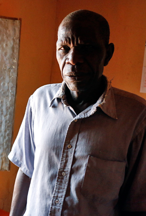 Lusela Murandika in his home in Kanyala village, Tanzania