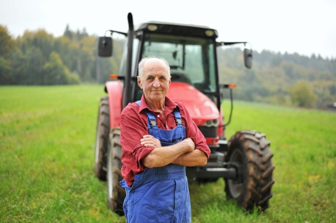 proud happy farmer