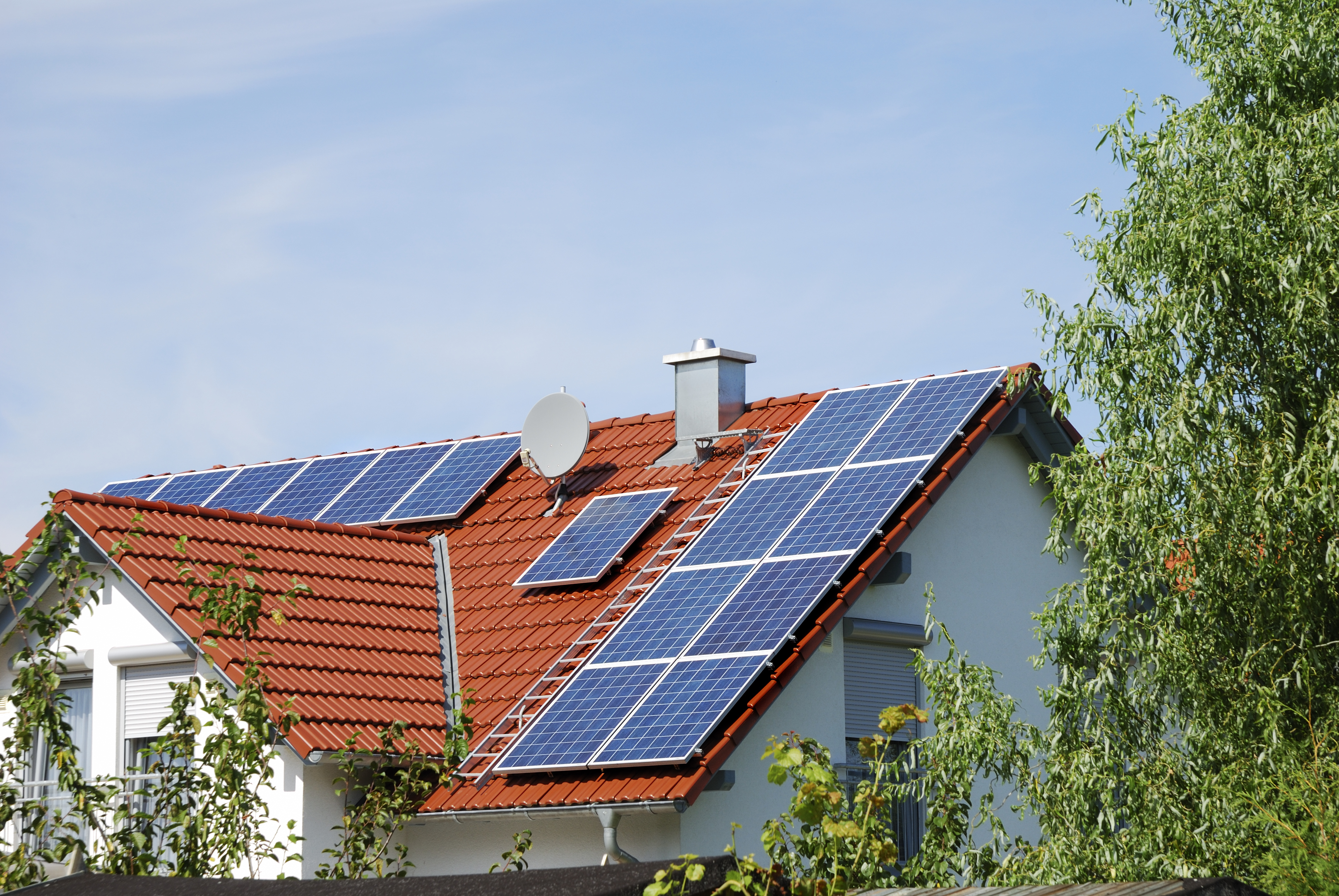 solar panels on house