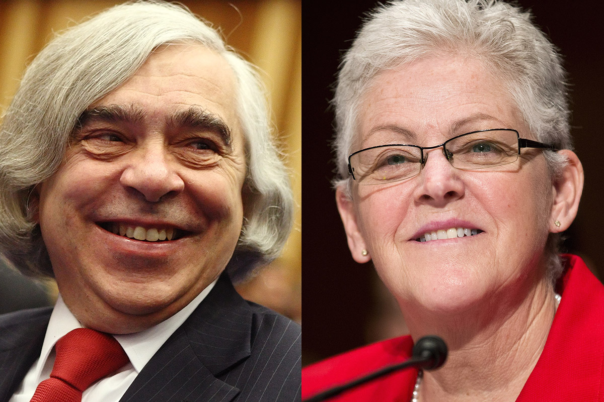 U.S. Secretary of Energy Ernest Moniz and Gina McCarthy, Administrator of the Environmental Protection Agency