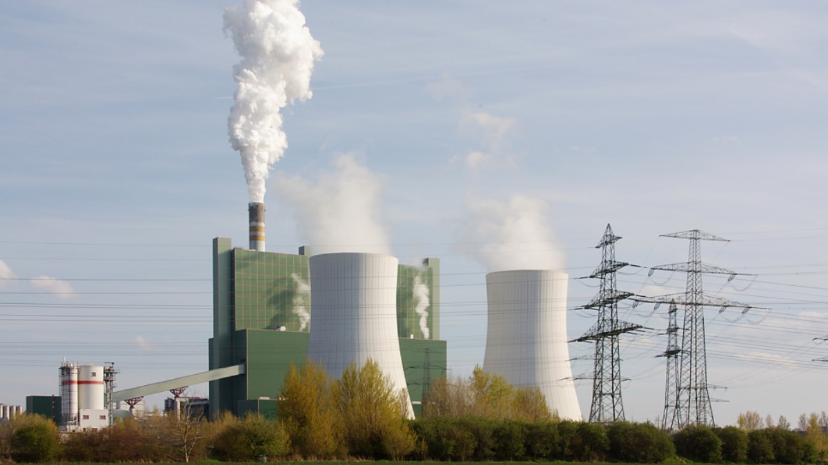 Coal power station near Halle, Germany