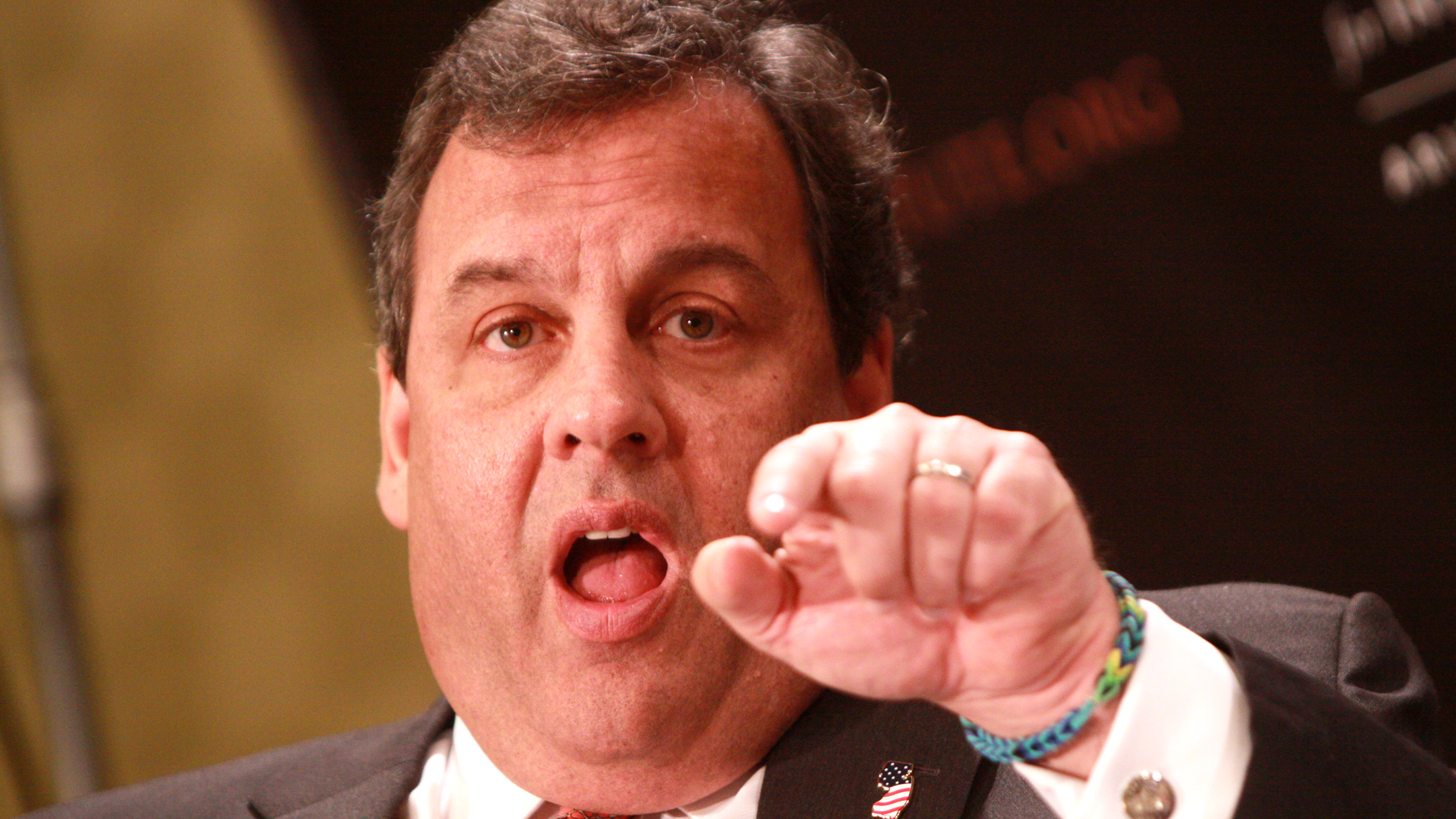 Chris Christie yelling