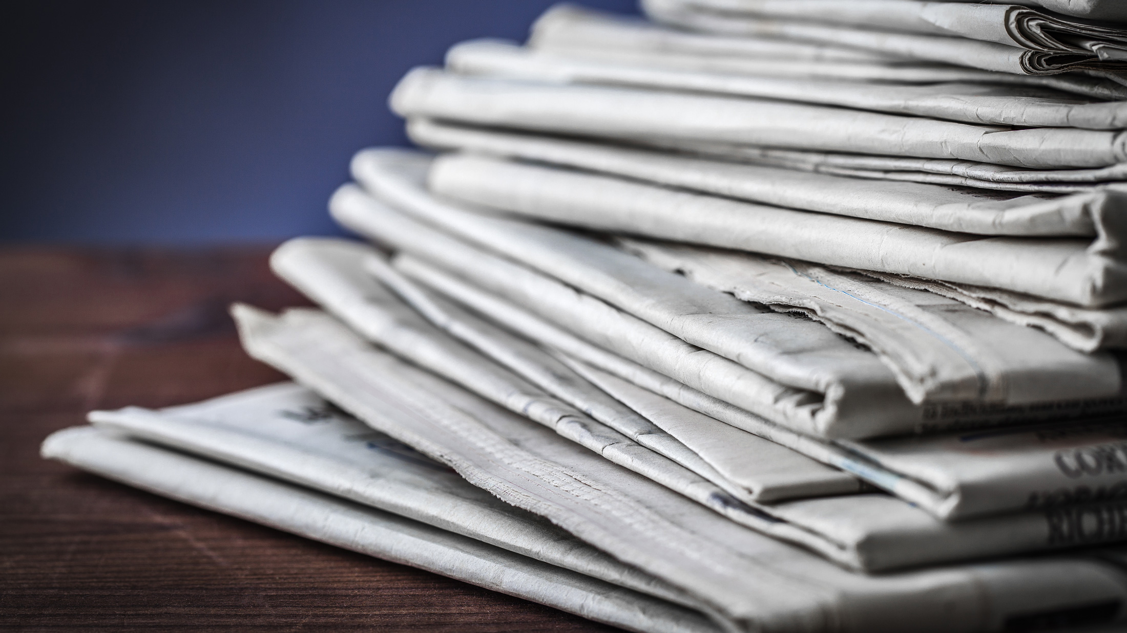 stack of newspapers