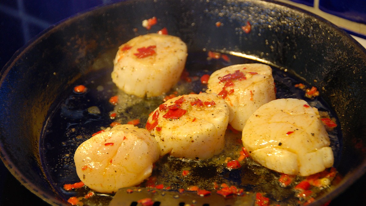 scallops with chili