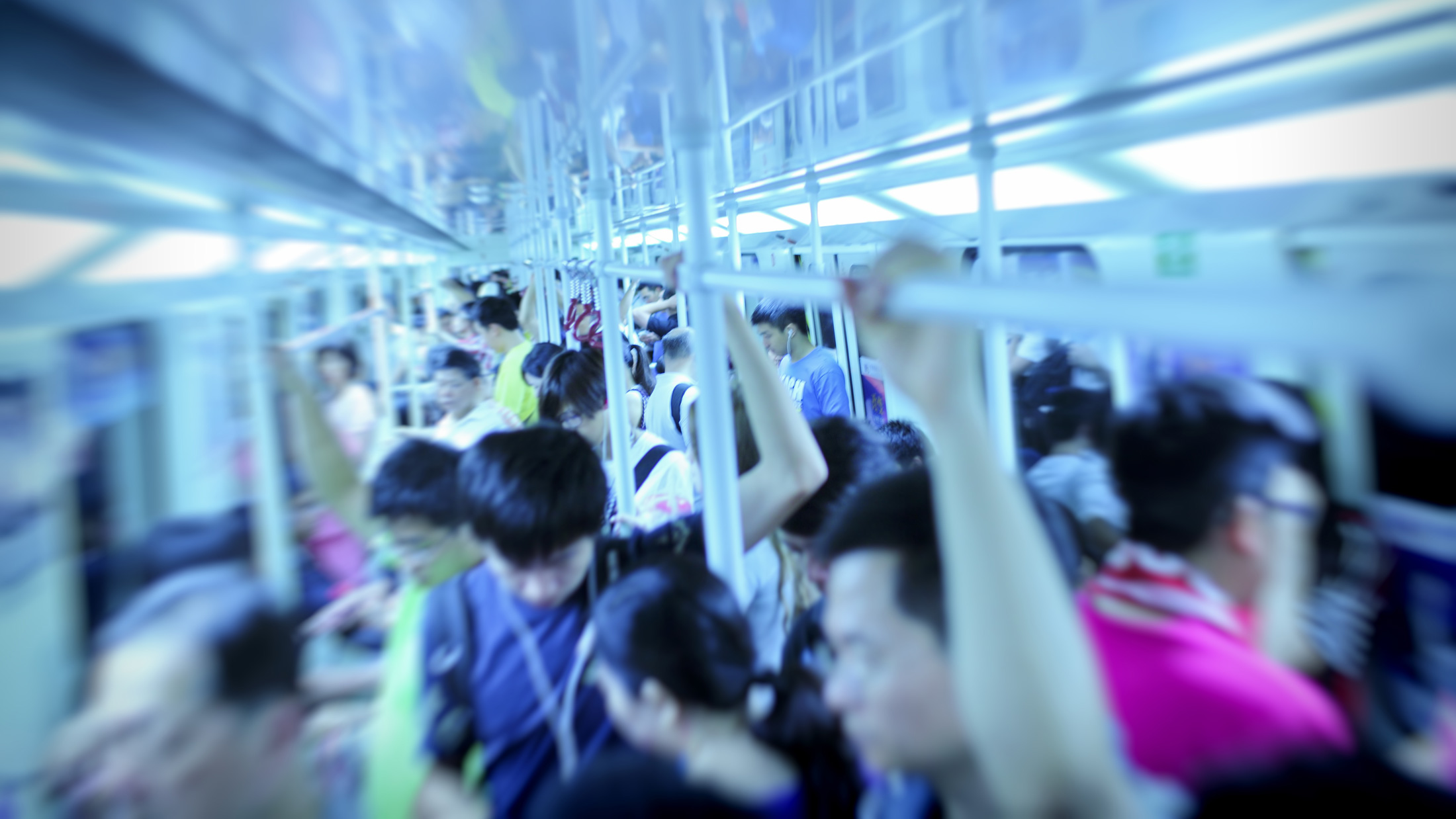 crowded subway