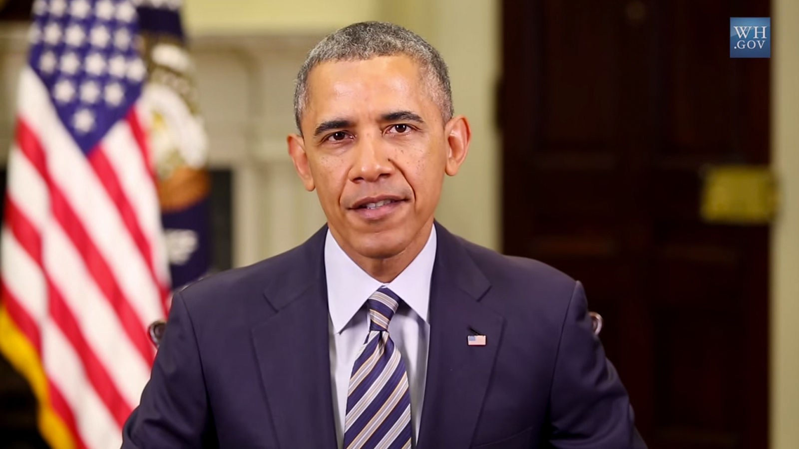 Obama and flag