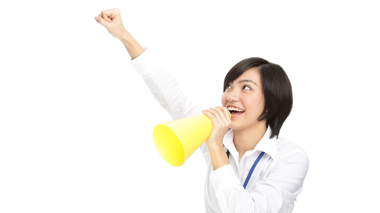 woman with megaphone