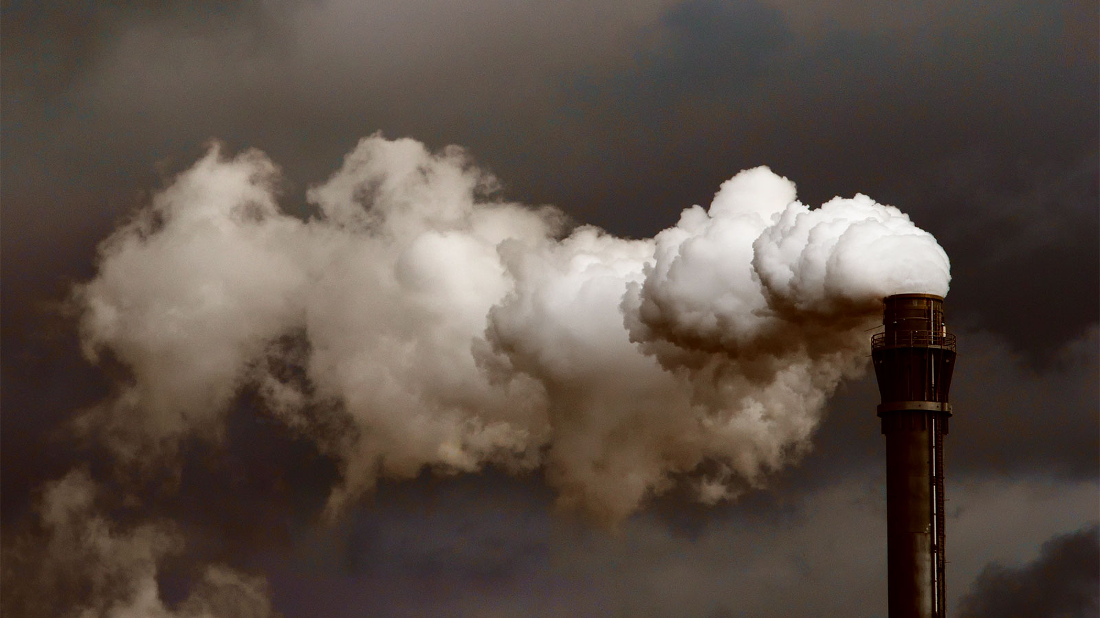 Dirty cloud coming out of smoke stack