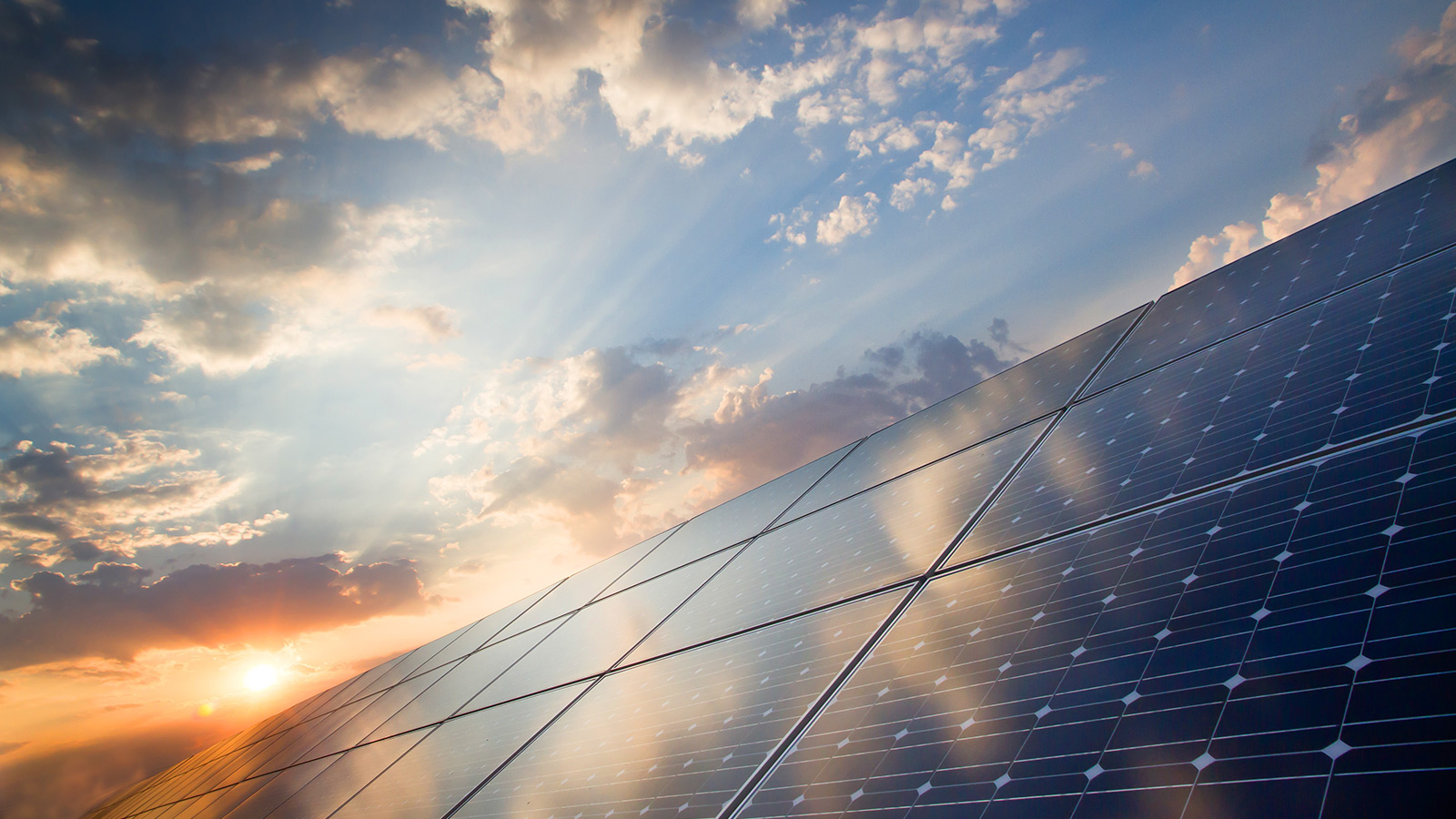 Solar panel and sun